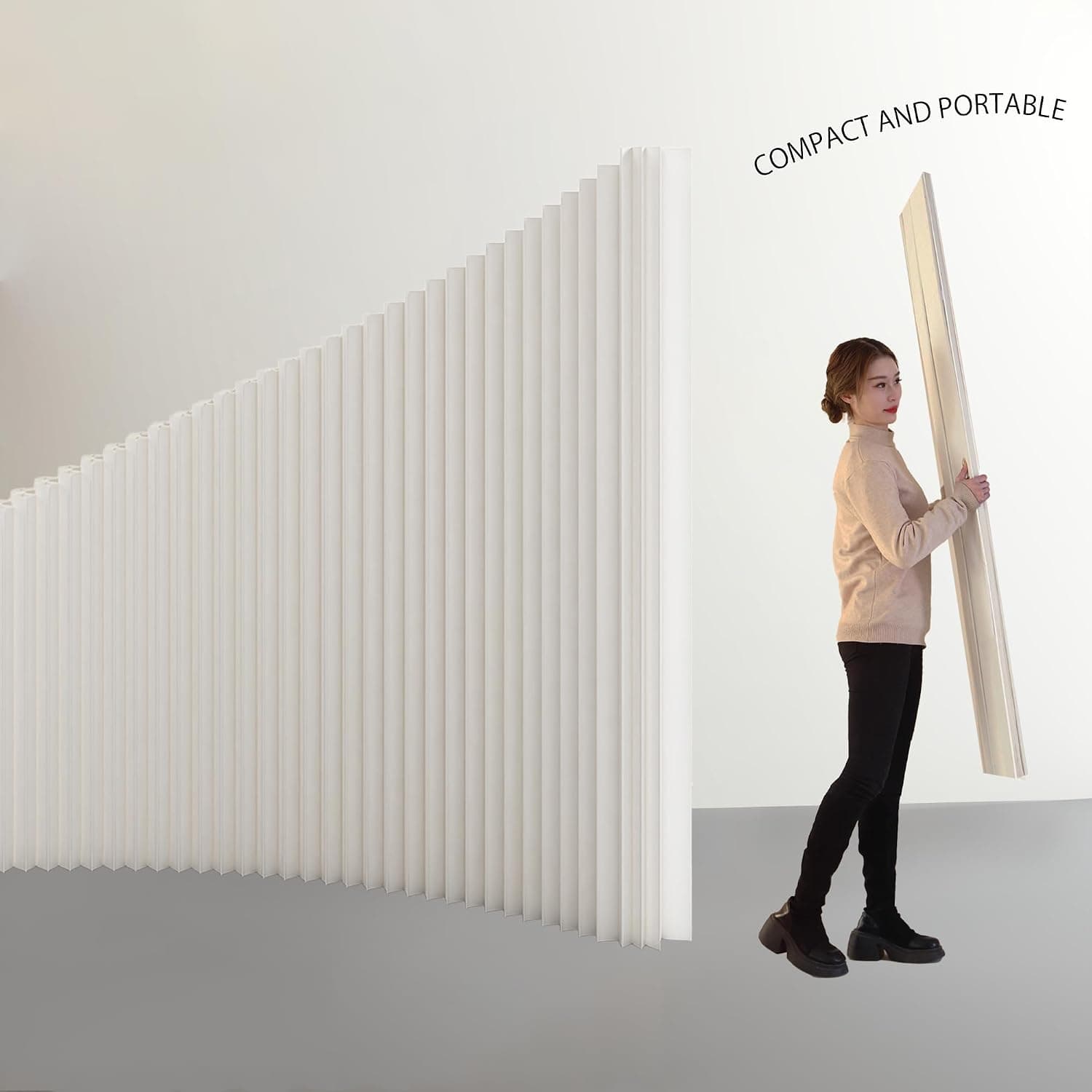 HELLOpoper 9.8-Foot Foldable Kraft Paper Divider, Freestanding Privacy Screen for Office & Interior Spaces