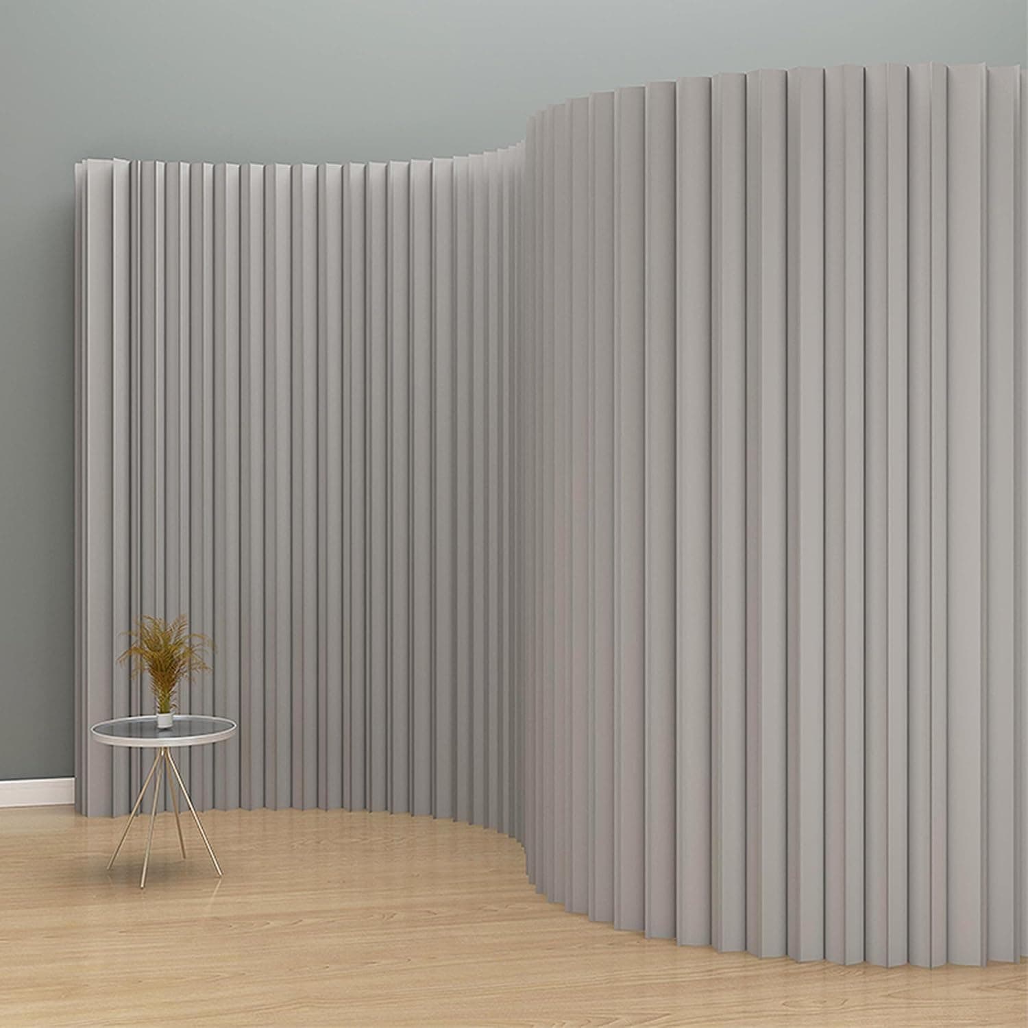 HELLOpoper Flexible Kraft Paper Privacy Screen, Foldable Room Divider for Home, Office & Salon 8