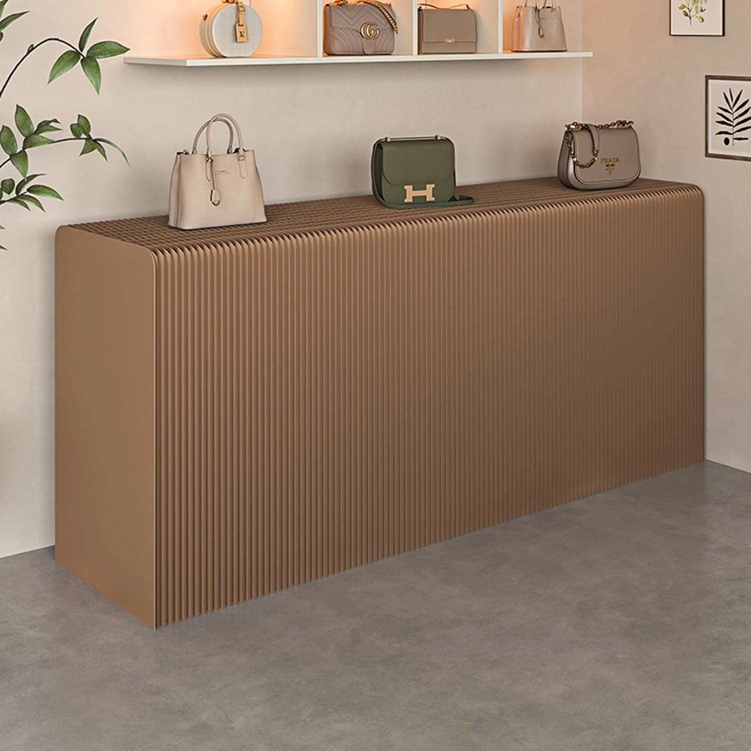 HELLOpoper Compact Foldable Partition Screen, Portable Kraft Paper Divider for Counters & Displays 2