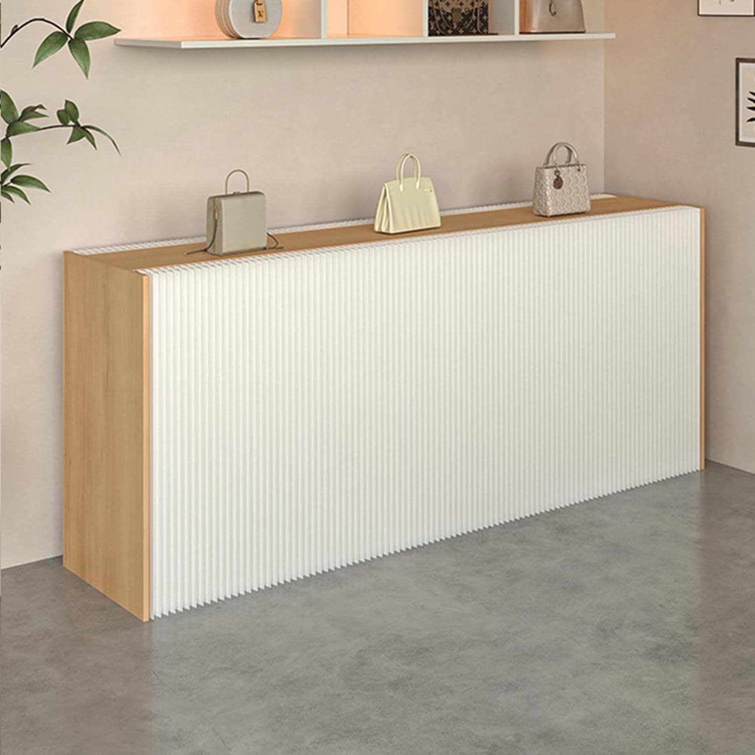 HELLOpoper Portable Low Room Partition, Foldable Kraft Paper Divider for Counters & Displays 2