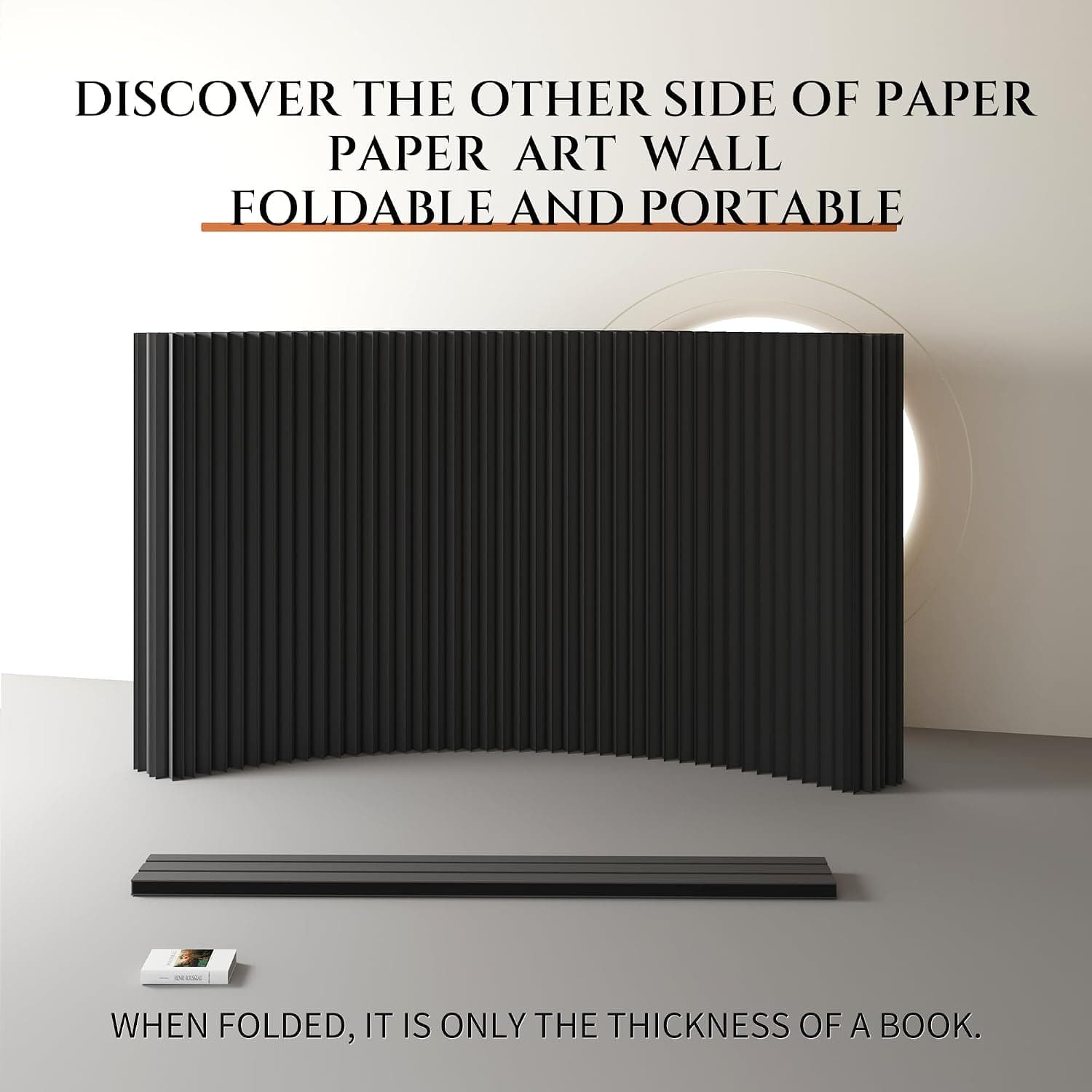 HELLOpoper Flexible Kraft Paper Privacy Screen, Foldable Room Divider for Home, Office & Salon