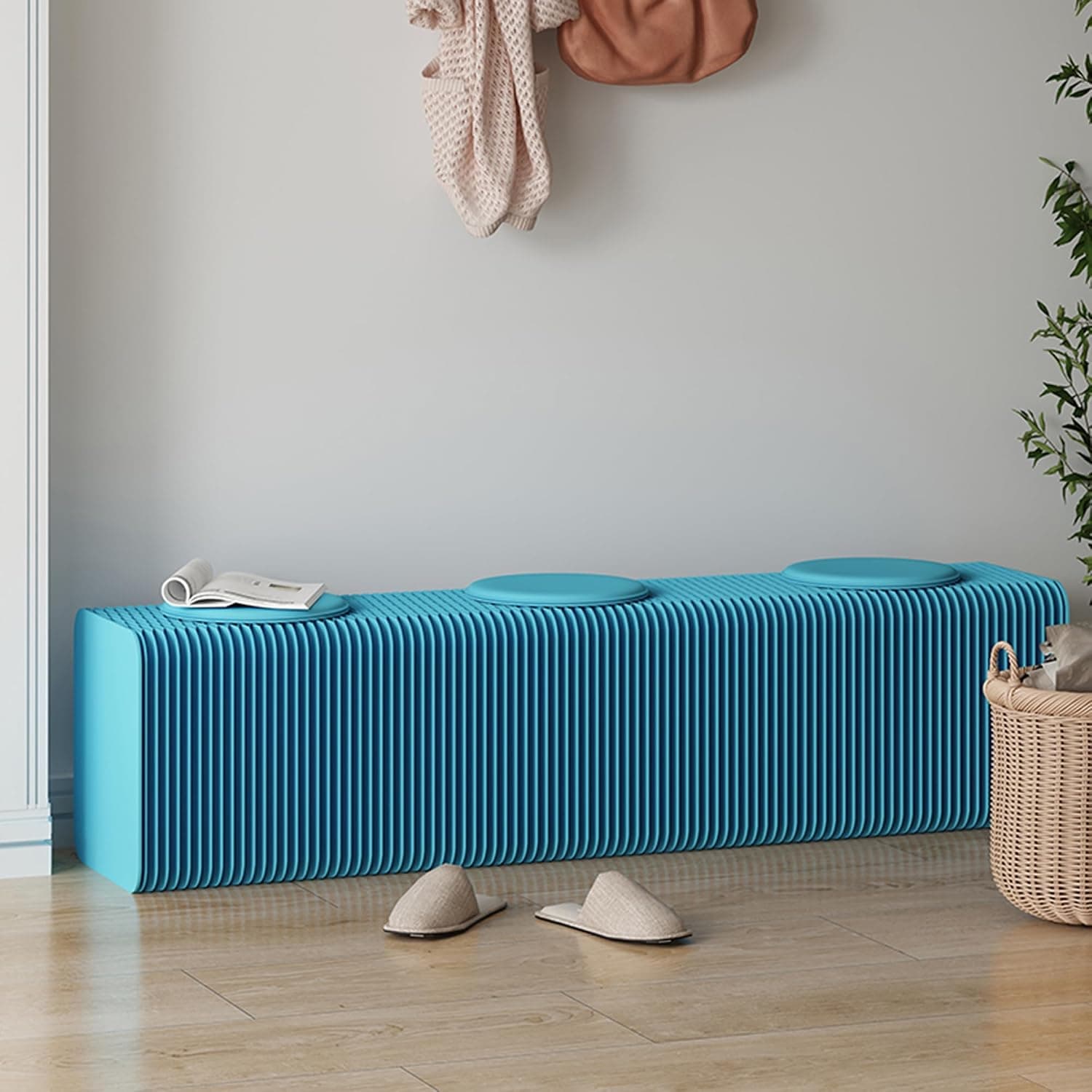 HELLOpoper Adjustable Folding Paper Bench, Portable Honeycomb Seating for Home, Cafe & Events 2