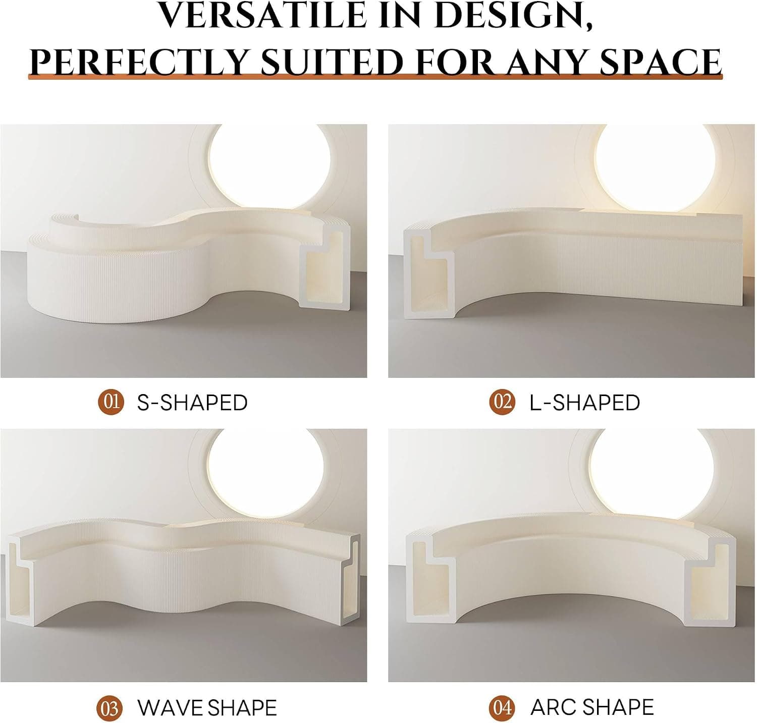 HELLOpoper Low Folding Counter Partition, Portable Kraft Paper Divider for Service Areas & Workspaces