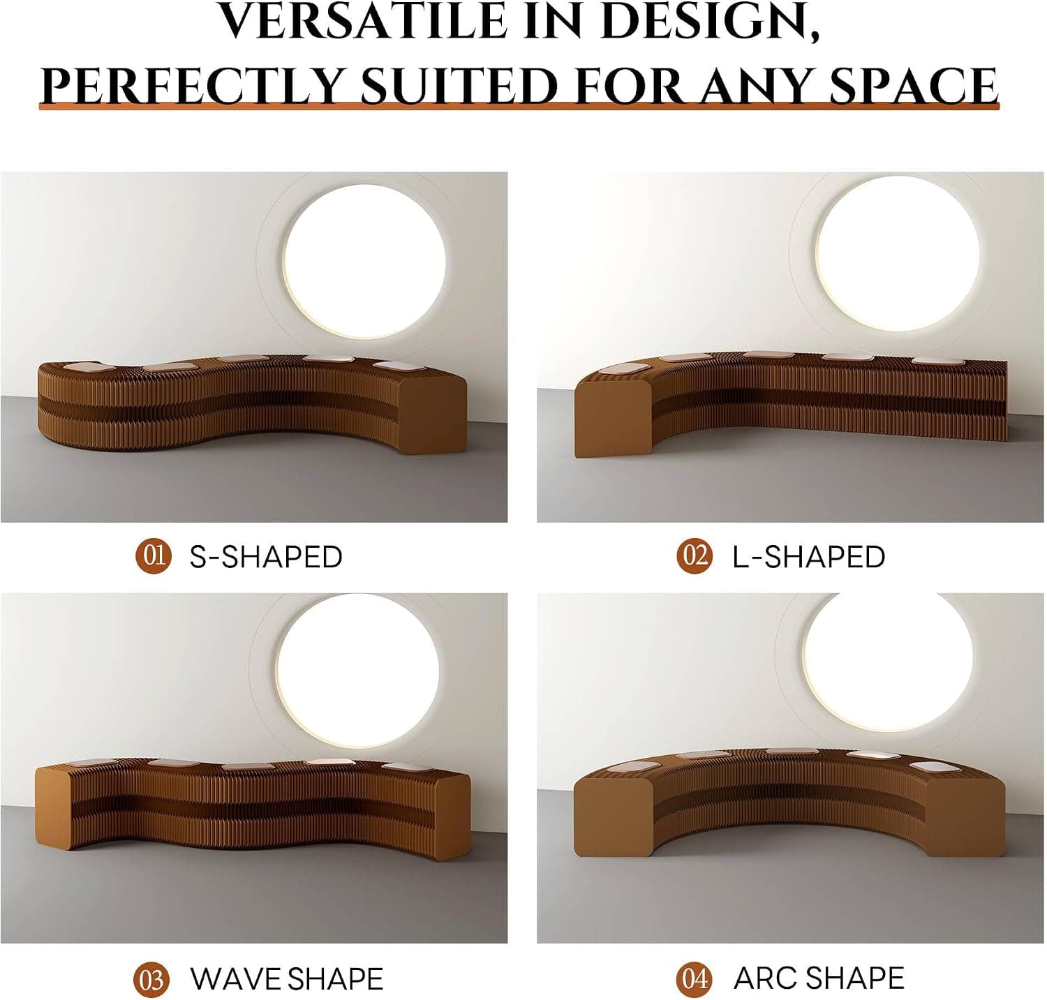 HELLOpoper Multifunctional,Creative,Stylish Folding Bench That Allows Adjustable Length Customizable Shapes,Suitable for Various Settings Such as Living Rooms,bedrooms,cafés.