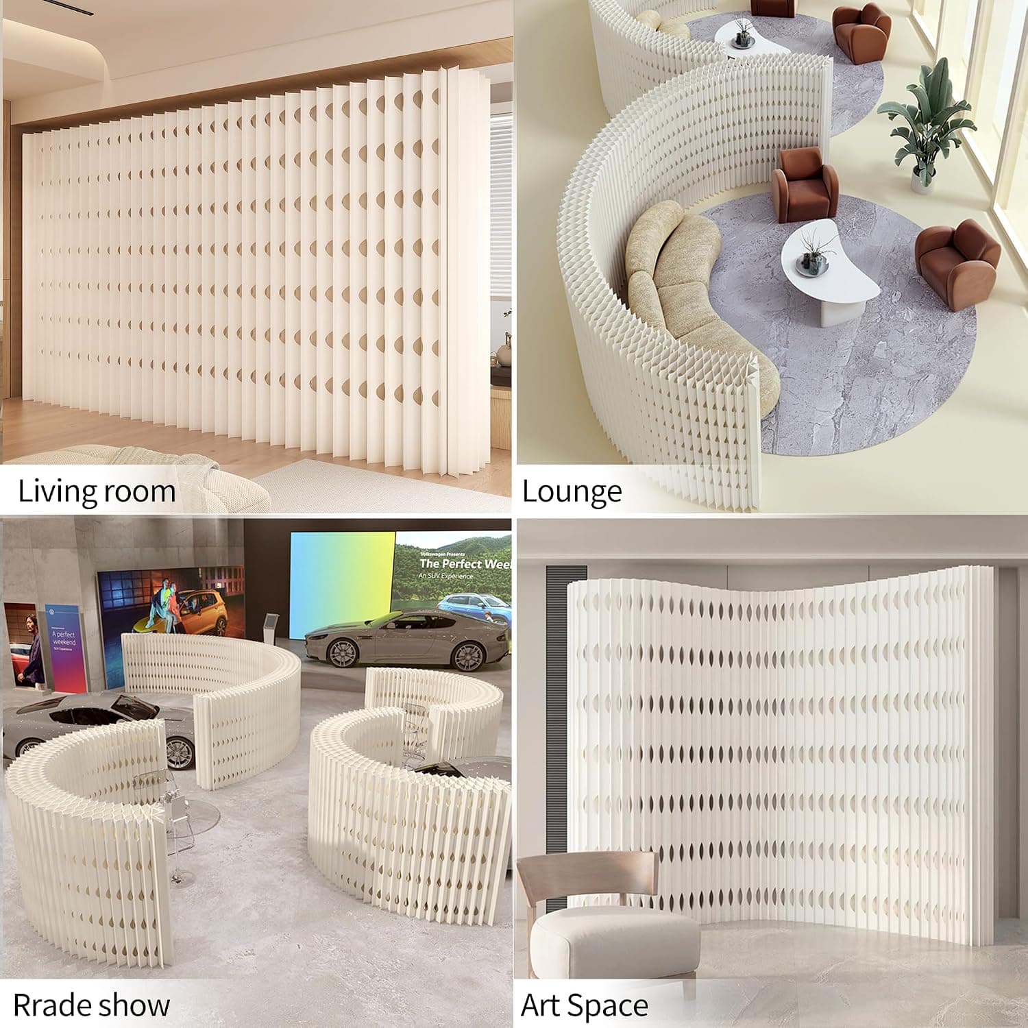 HELLOpoper Custom-Length Paper Room Divider, Flexible Freestanding Privacy Screen for Home & Office