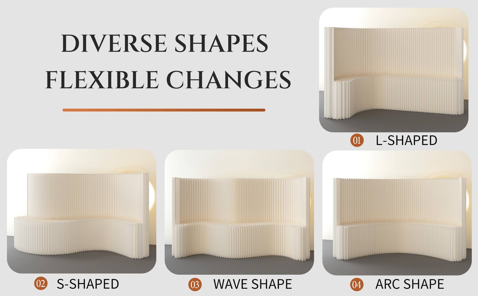 the different shapes of flexible changes